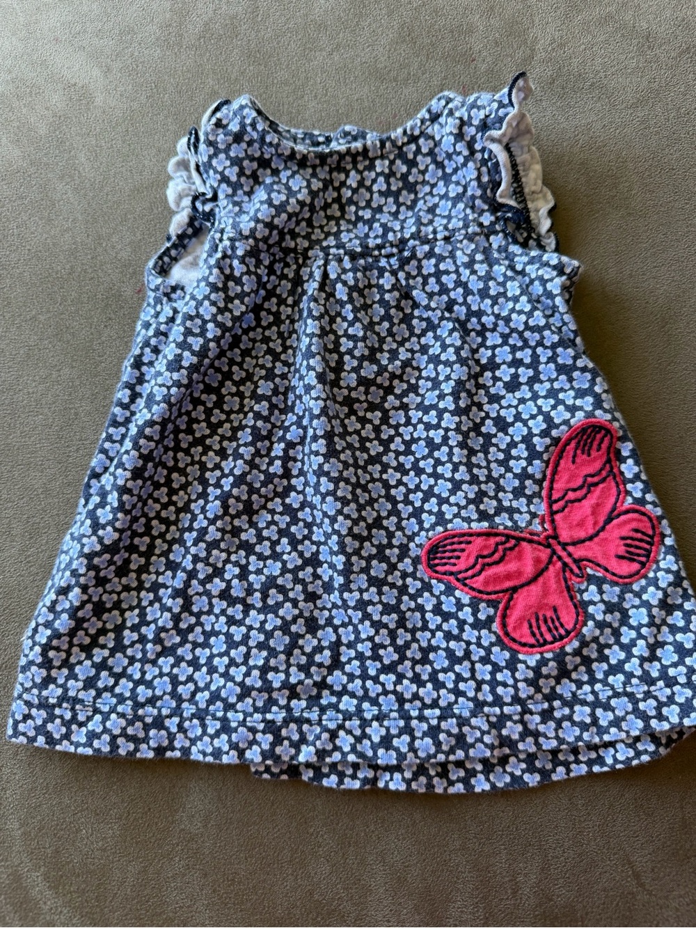 Just One You Floral Baby Top - Blue & White